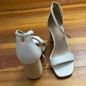 Kelly & Katie White/Rattan Heels